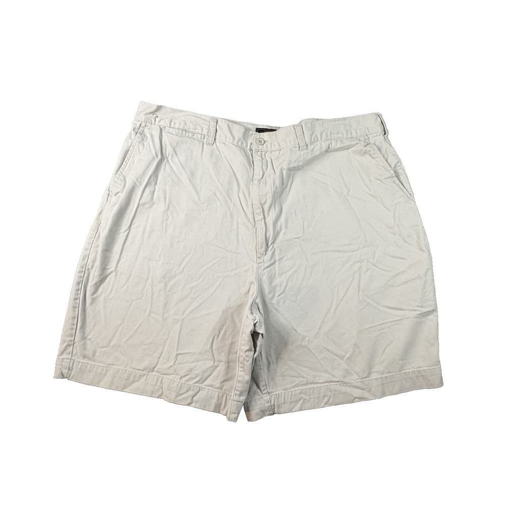 VTG Route 66 Men's 39.5x8.25 White Classic Fit Cotton Chino Shorts